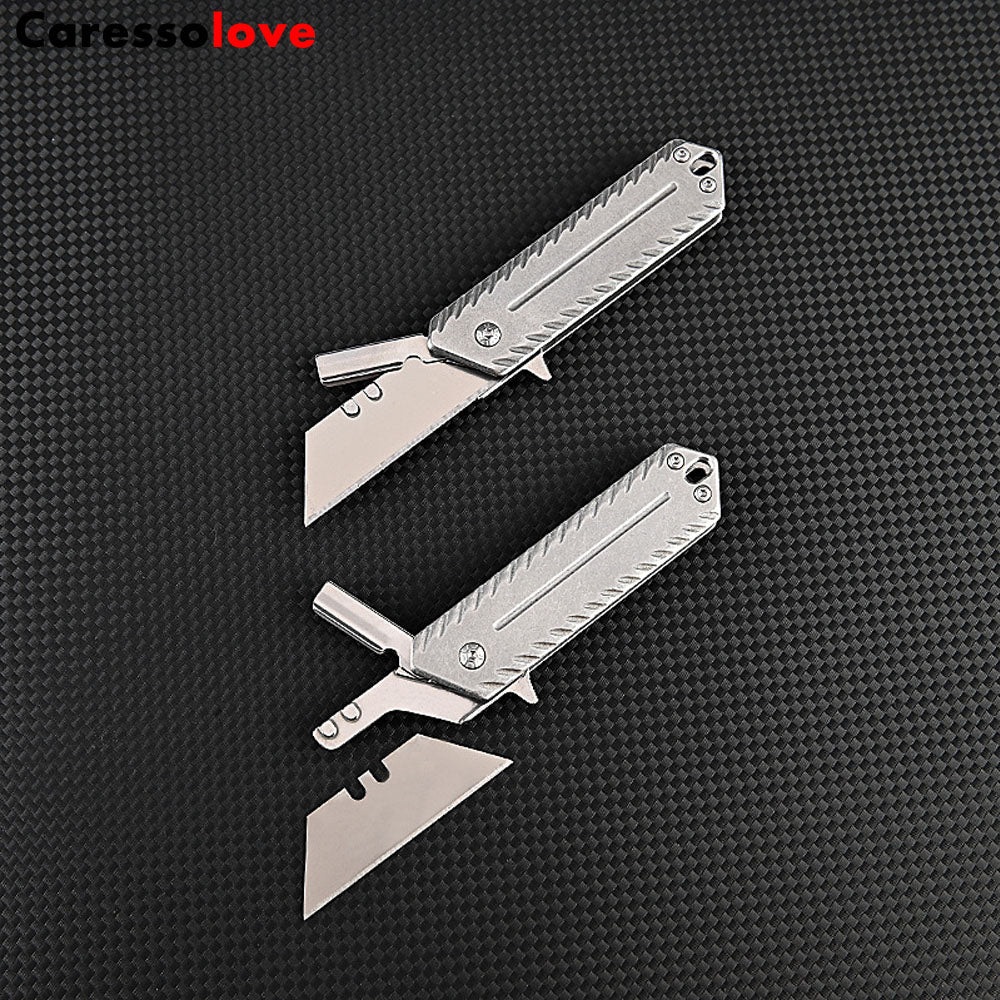 Stainless Steel Art Knife,Quick Change Blade Mechanism,With 10 Pcs Stainless Steel Blade