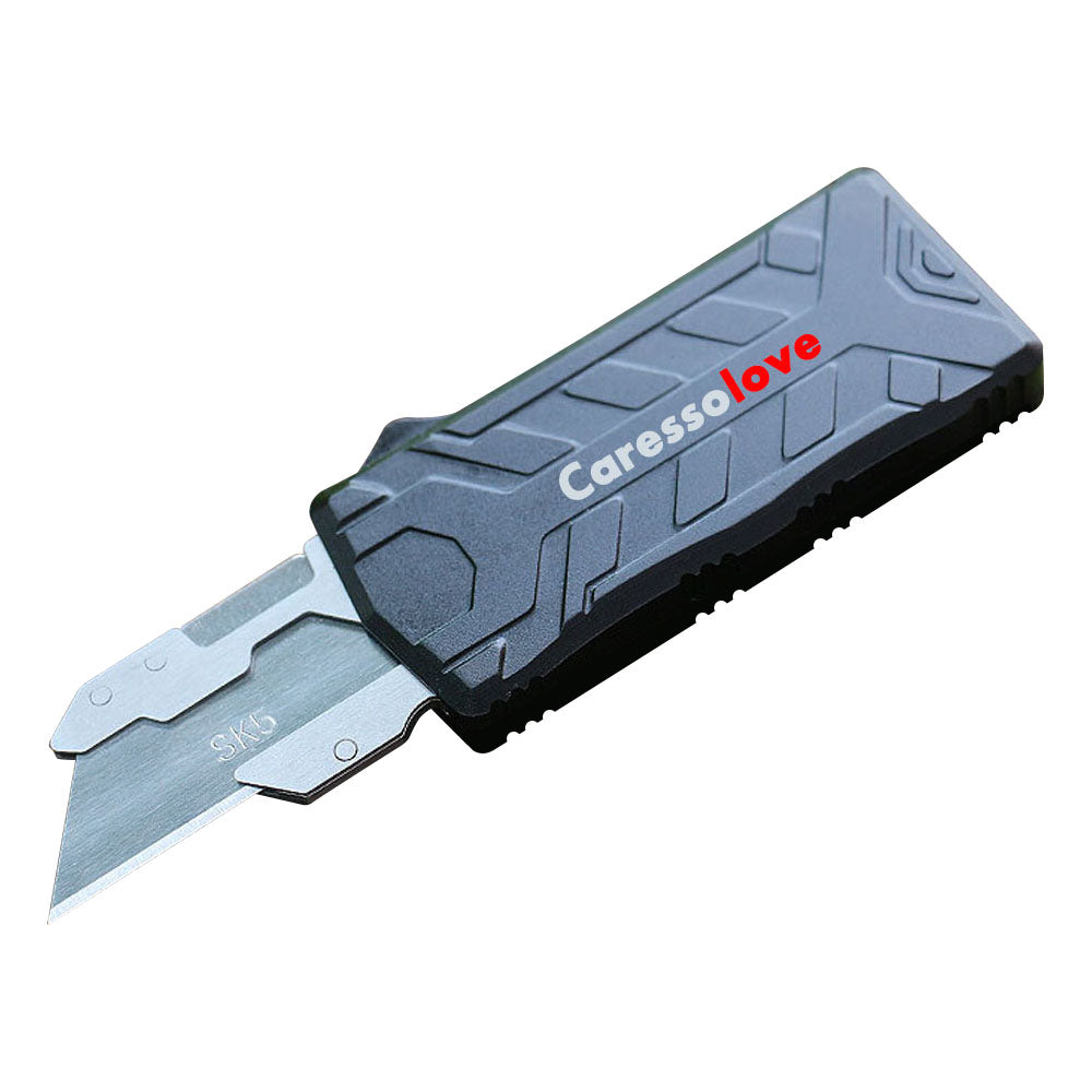 Caressolove Aviation Aluminum Utility Knife, EDC Auto Box Cutters Retr