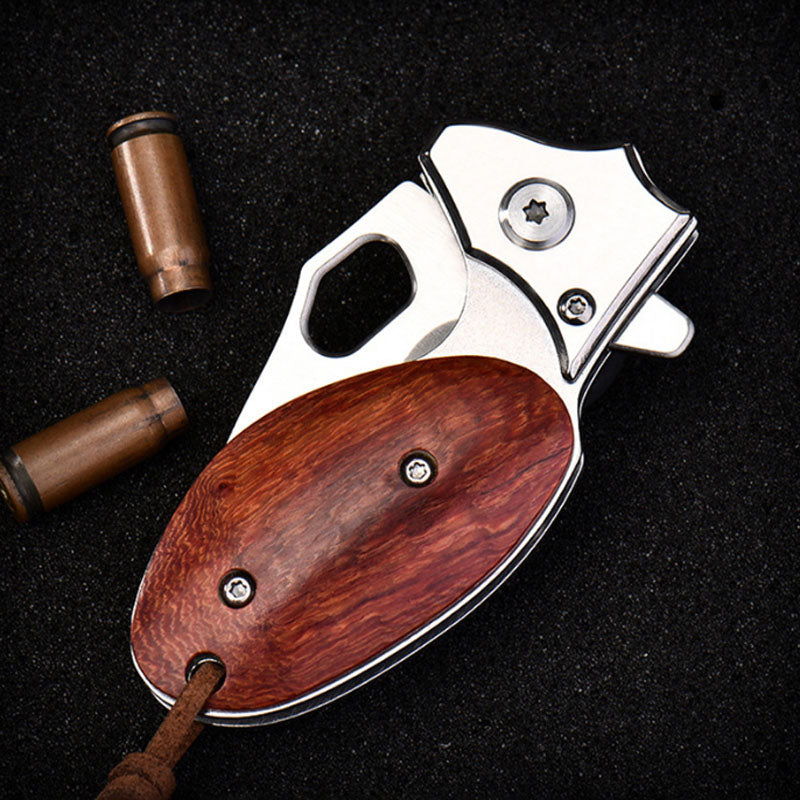 D2 & Damascus Steel Pocket Folding Knife, Outdoor Camping Survival Tool