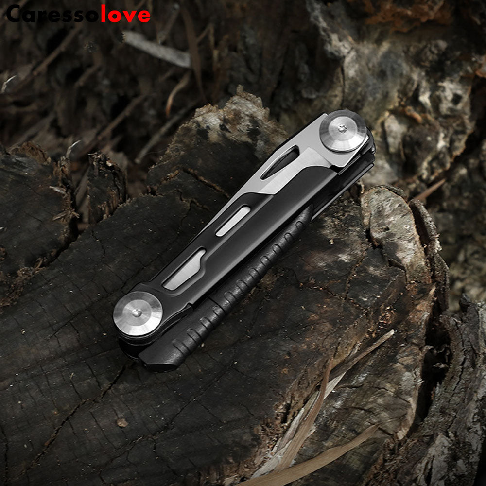 Caressolove Multi Tool Pocket Knife, 8-In-1 Folding Knife, Survival Camping Knife With Fire Starter