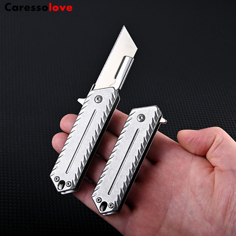 Stainless Steel Art Knife,Quick Change Blade Mechanism,With 10 Pcs Stainless Steel Blade