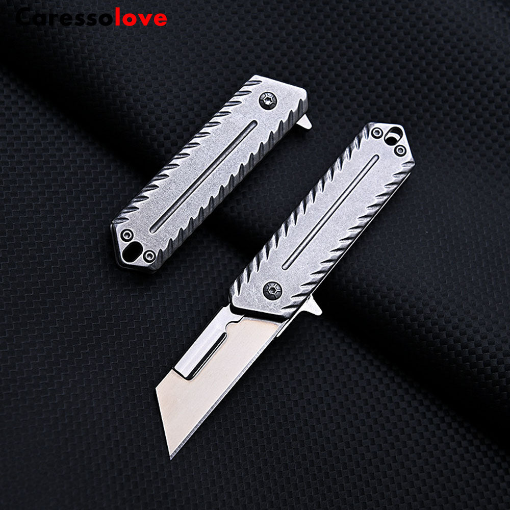 Stainless Steel Art Knife,Quick Change Blade Mechanism,With 10 Pcs Stainless Steel Blade