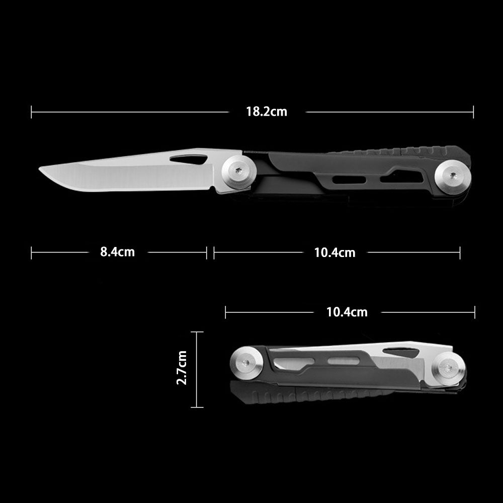 Caressolove Multi Tool Pocket Knife, 8-In-1 Folding Knife, Survival Camping Knife With Fire Starter