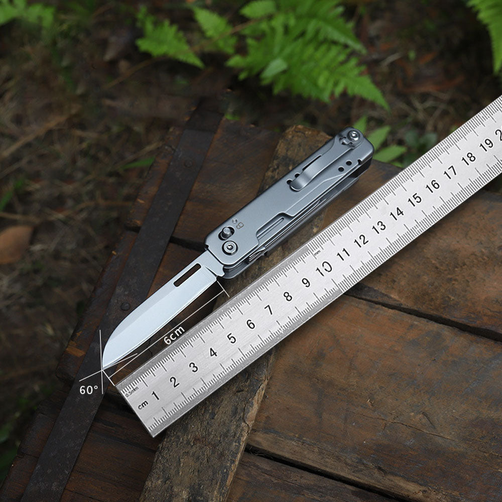 Caressolove Detachable Multitool Folding Knife 440 Steel Multifunctional Pocket Knife Cutter Survival Camping Emergency Tools