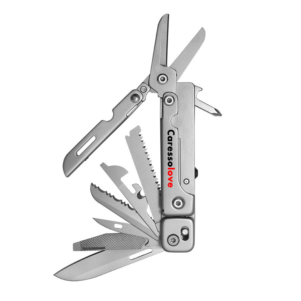 Caressolove Detachable Multitool Folding Knife 440 Steel Multifunctional Pocket Knife Cutter Survival Camping Emergency Tools