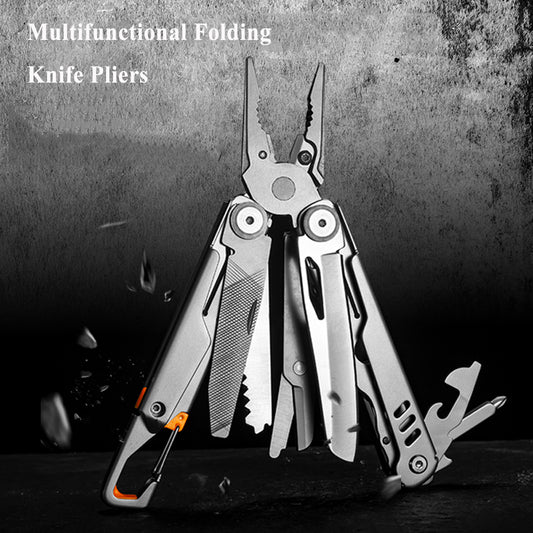 Caressolove 440A Steel Multitool Pliers,Premium Portable Multi Tool,Multipurpose Tool with Saw, Pocket Knife, Wire Stripper & More - Small Tools,Apply to Survival Camping