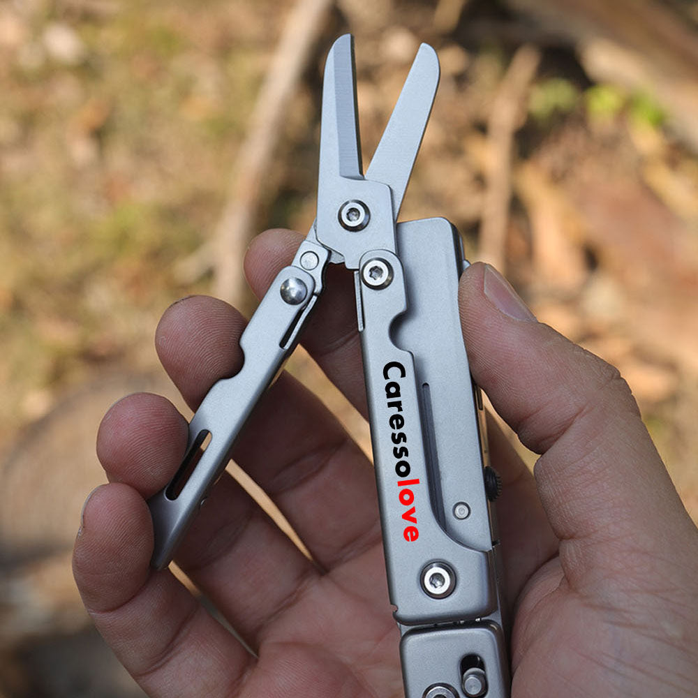 Caressolove Detachable Multitool Folding Knife 440 Steel Multifunctional Pocket Knife Cutter Survival Camping Emergency Tools