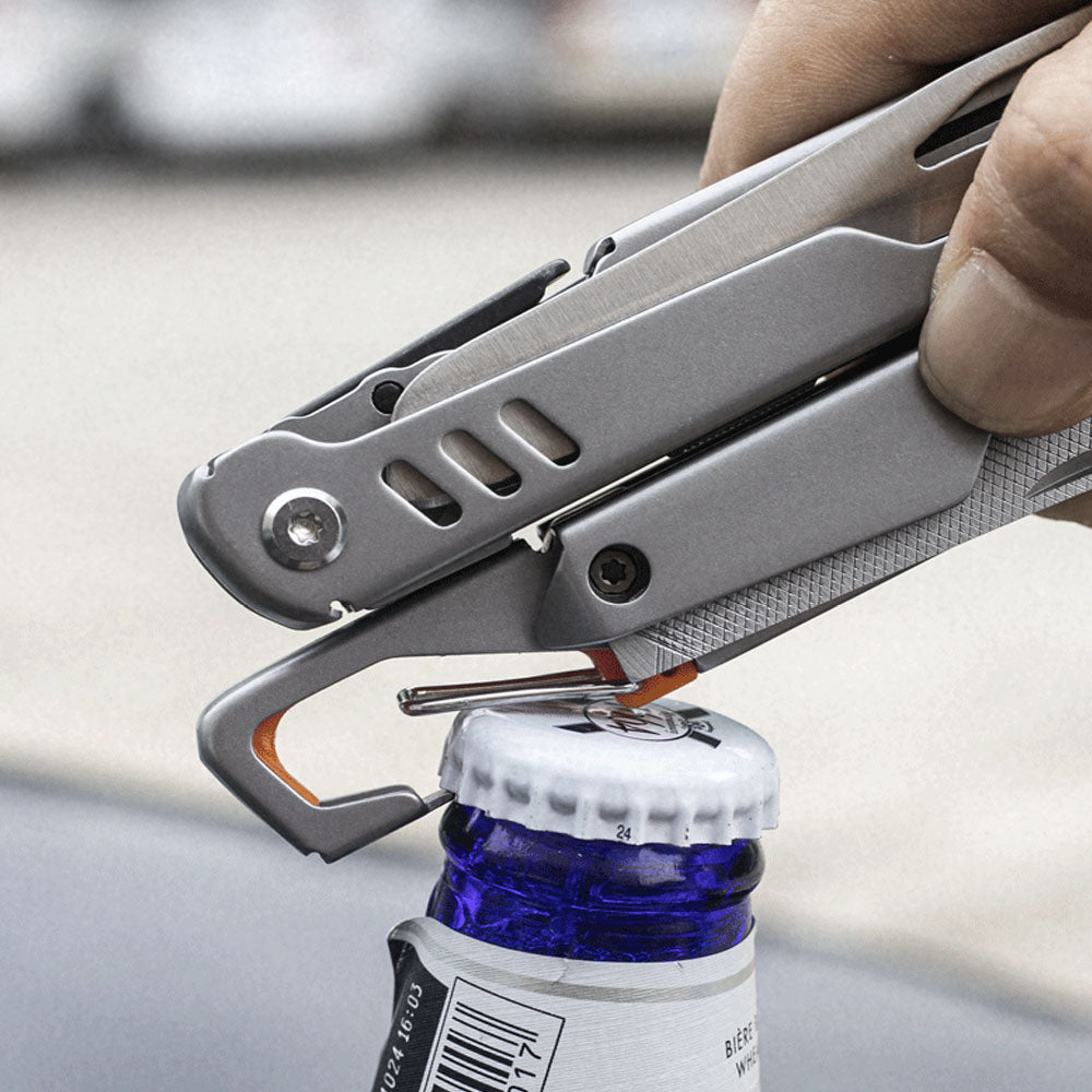 Caressolove 440A Steel Multitool Pliers,Premium Portable Multi Tool,Multipurpose Tool with Saw, Pocket Knife, Wire Stripper & More - Small Tools,Apply to Survival Camping