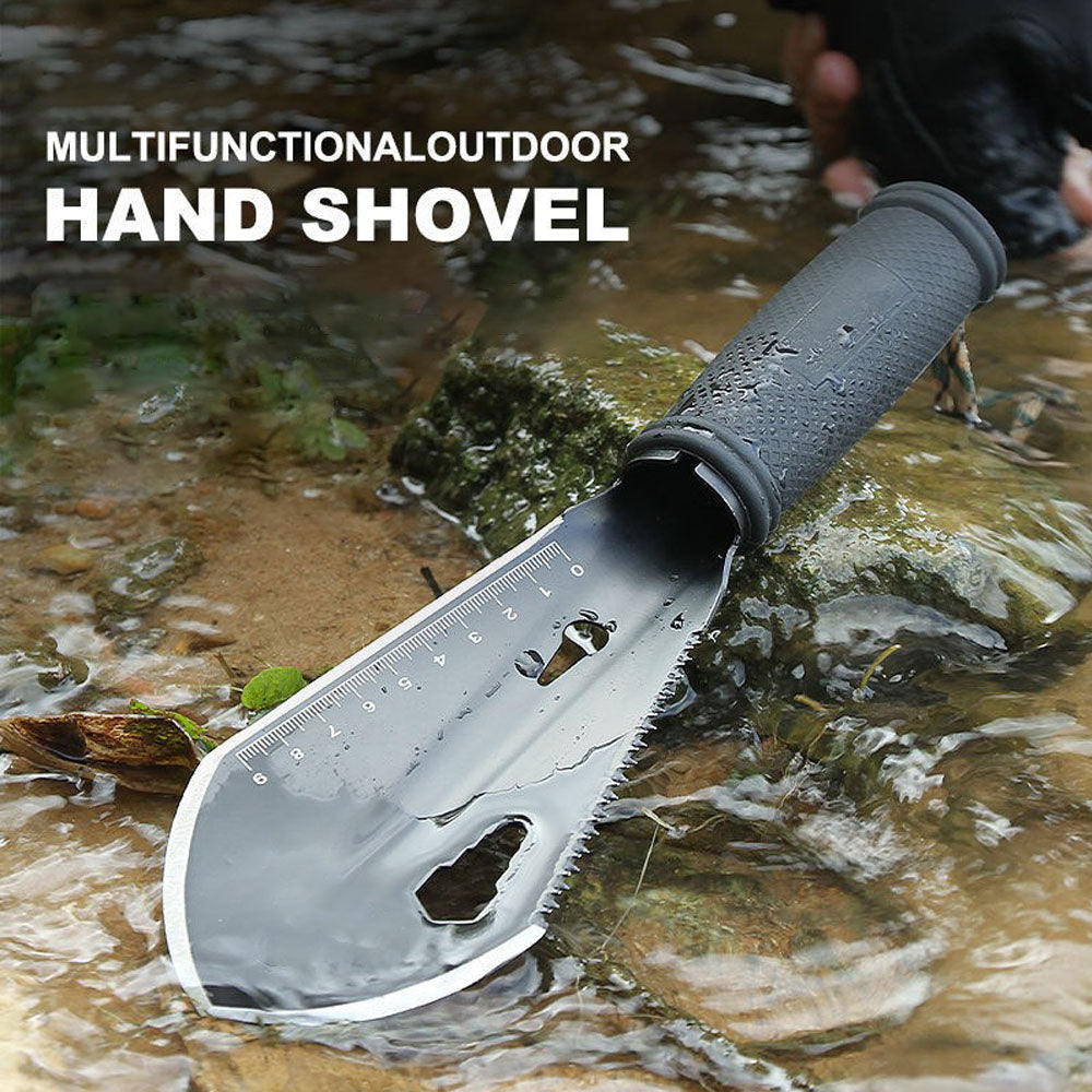 Caressolove Gardening Tools,Multifunctional Gardening Tactical Shovel Survival Digging Trowel, Light Weight Serrated Edge Digger with Sheath