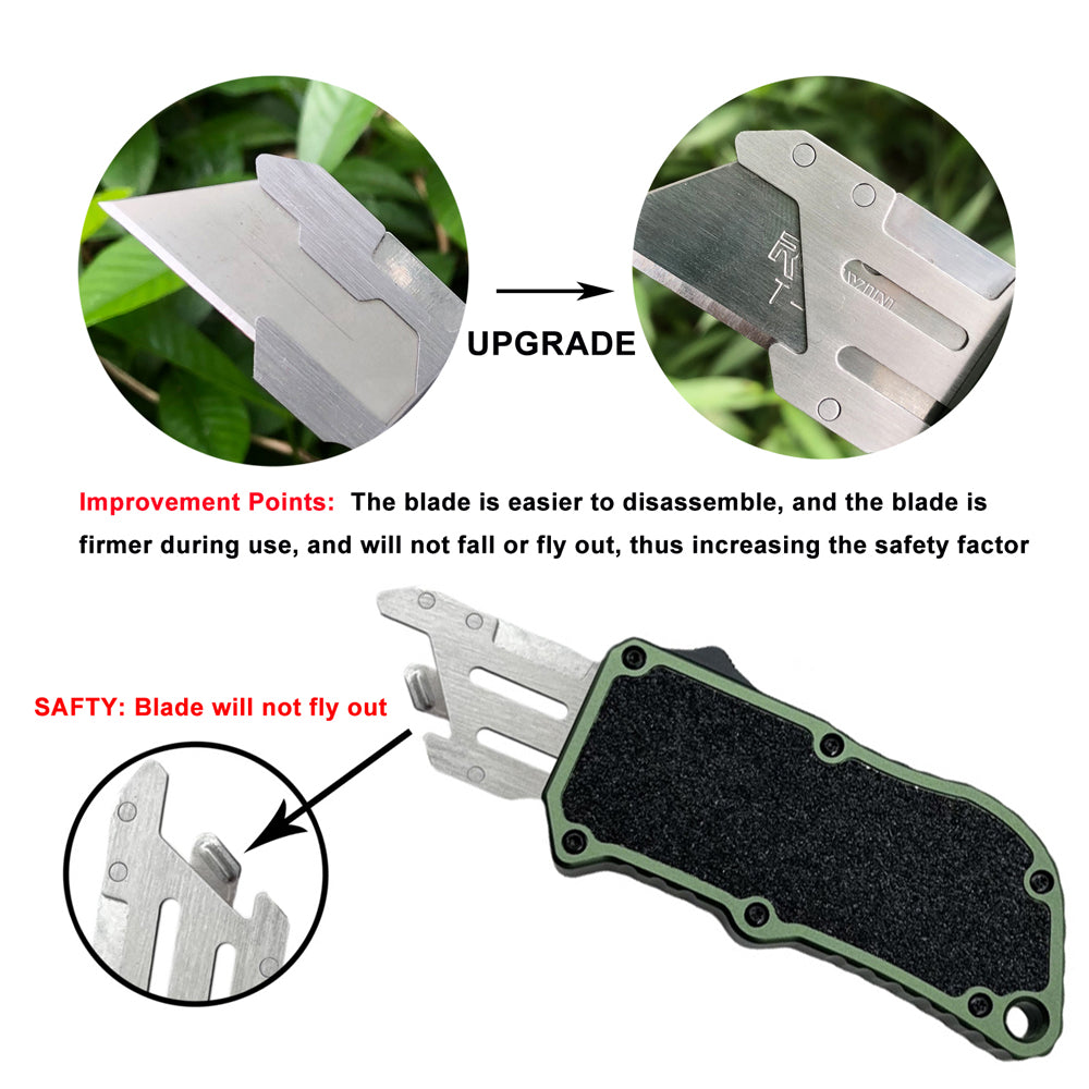 Caressolove Automatic Utility Knife, 2nd Generation Automatic Box Cutter, Auto Razor Blade Cutter