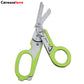 6-in-1 Foldable Emergency Scissors All Purpose Heavy Duty, Stainless Steel Collapsible Multifunction Scissors, With Strap Cutter and Glass Breaker, Outdoor Multitools Fishing Camping Shears Tools