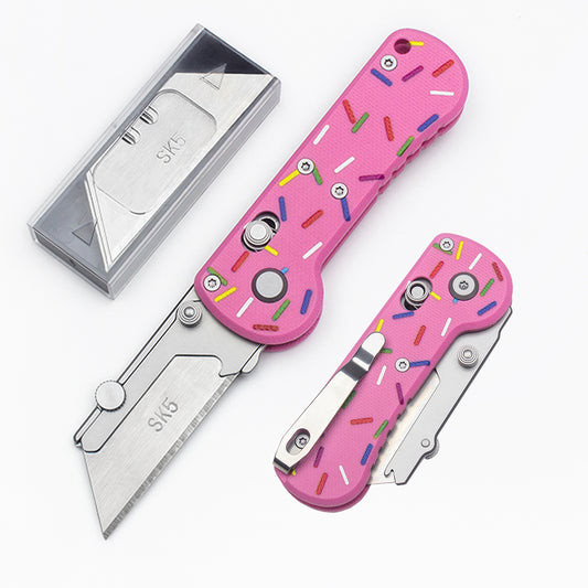 Pink Folding Utility Knife