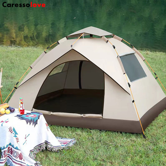 Caressolove Outdoor Self-driving Travel Camping Tent Automatic Quick-opening Tent ,Portable Lightweight Great For Trip, Hiking, Outing