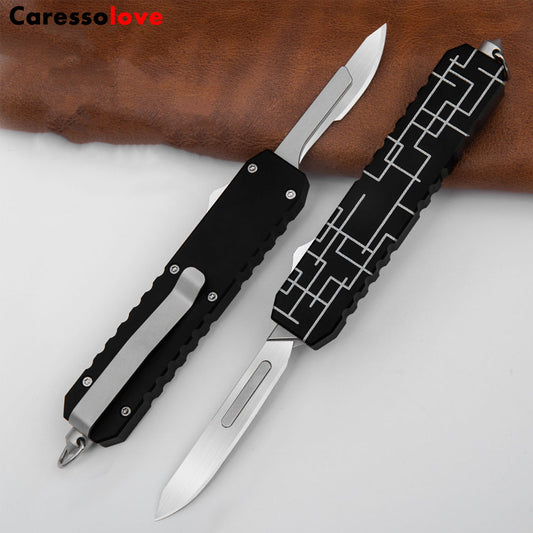 Caressolove Aluminum Alloy Pocket Knife,Good For Camping Survival Indoor And Outdoor Activities, Easy-To-Carry
