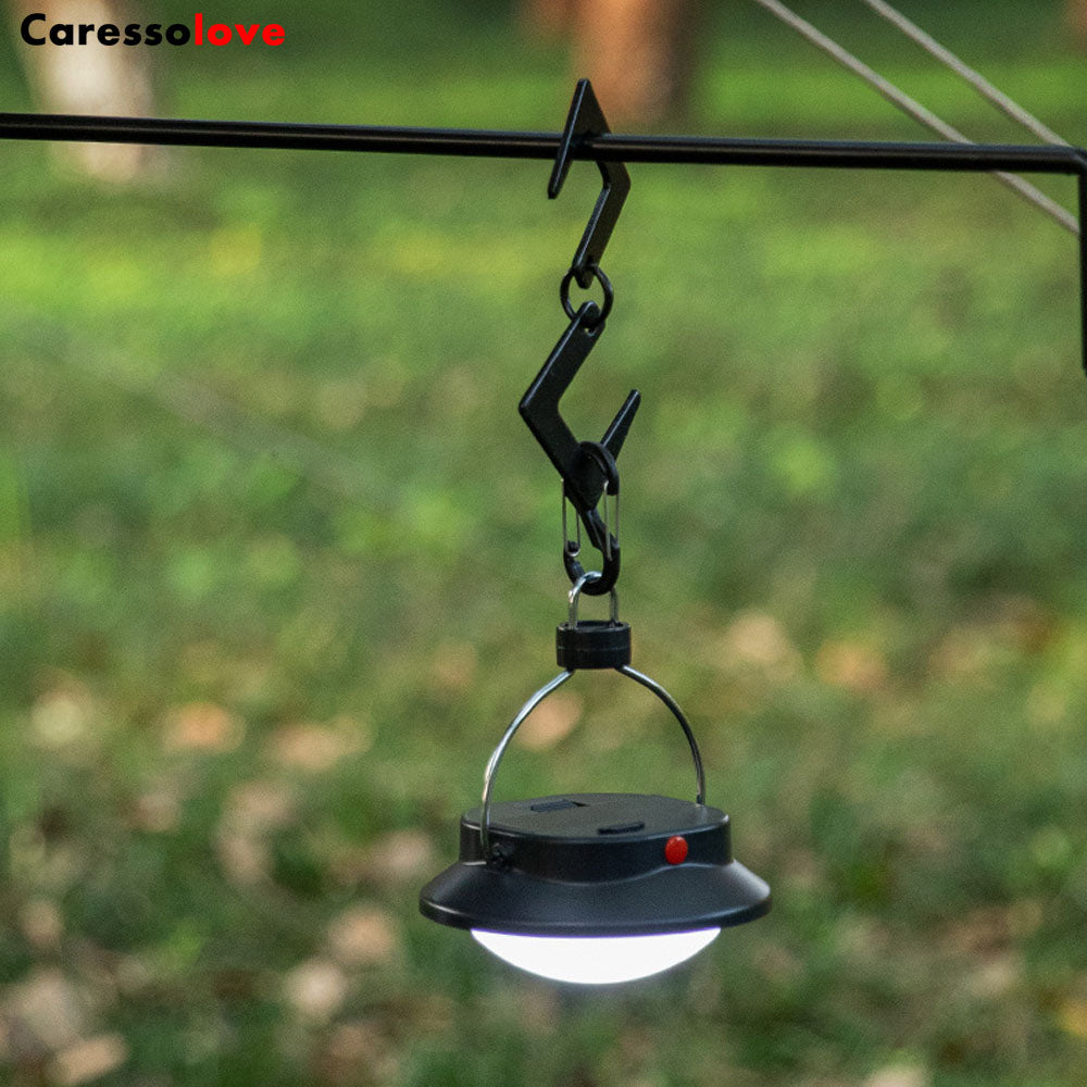 Caressolove SUBOOS Original Tent Light, Super Bright Hanging Camping Light with Carabiner, 3 Brightness Levels,  Waterproof, Battery Powered Outdoor LED Lantern With Foldable Hook.