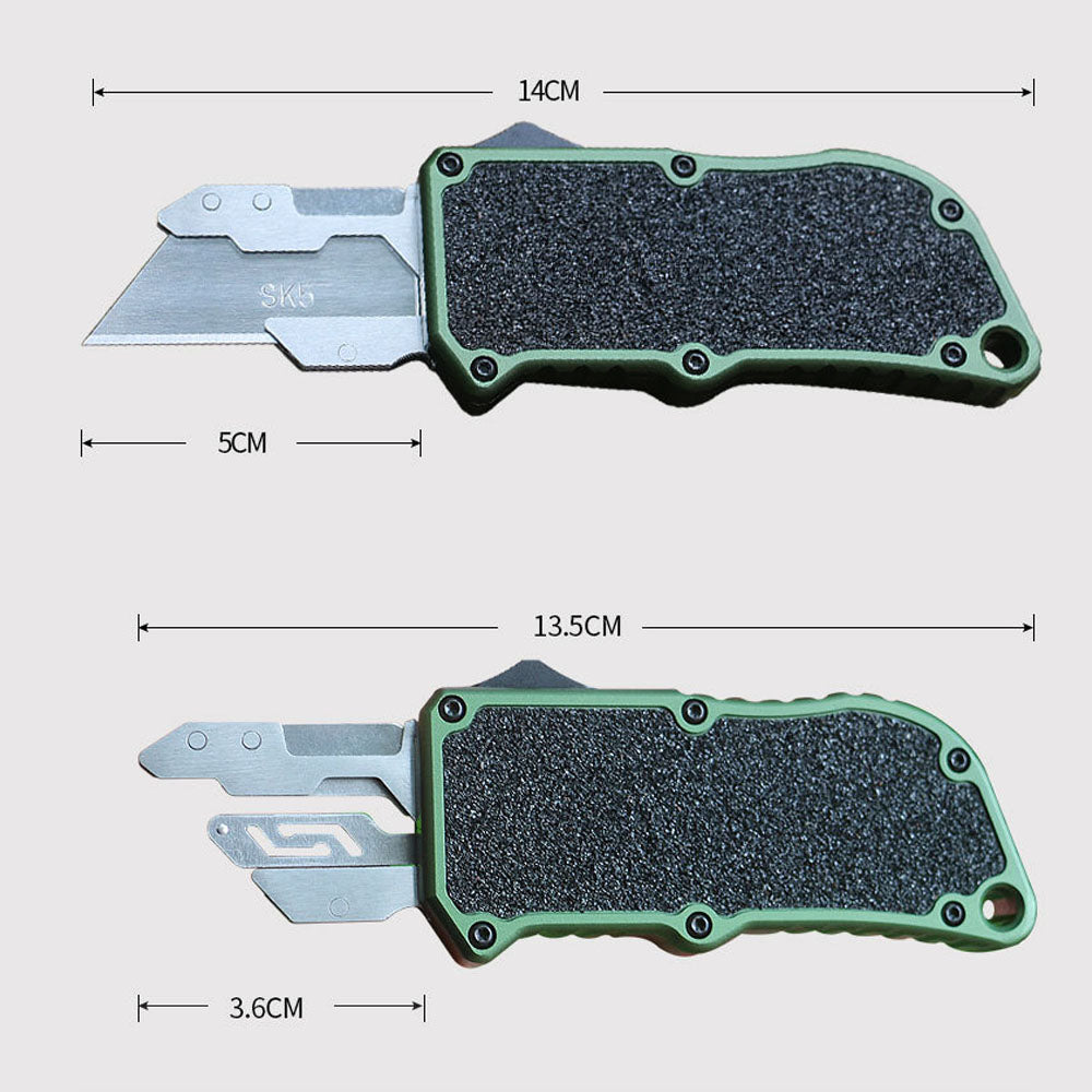 𝗖𝗮𝗿𝗲𝘀𝘀𝗼𝗹𝗼𝘃𝗲 𝗔𝘃𝗶𝗮𝘁𝗶𝗼𝗻 𝗔𝗹𝘂𝗺𝗶𝗻𝘂𝗺 utility knife, EDC Auto Box Cutters Retractable Heavy Duty Cardboard Cutter, Replaceable Blade Pocket Knife With Clip, With 5pcs Spare Blades