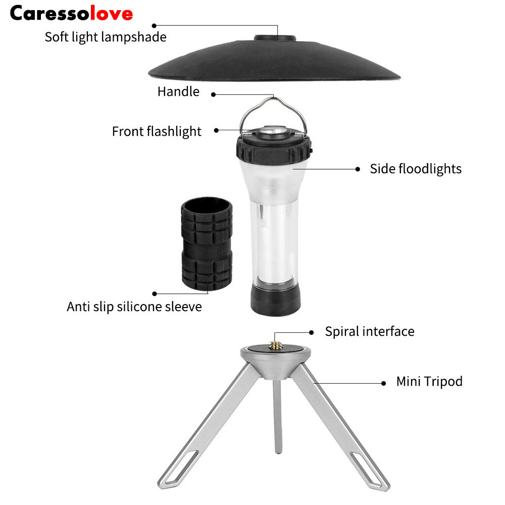 Caressolove Rechargeable Camping Light Portable Tent Light Survival Equipment Indoor And Outdoor Camping Emergency Camping Accessories