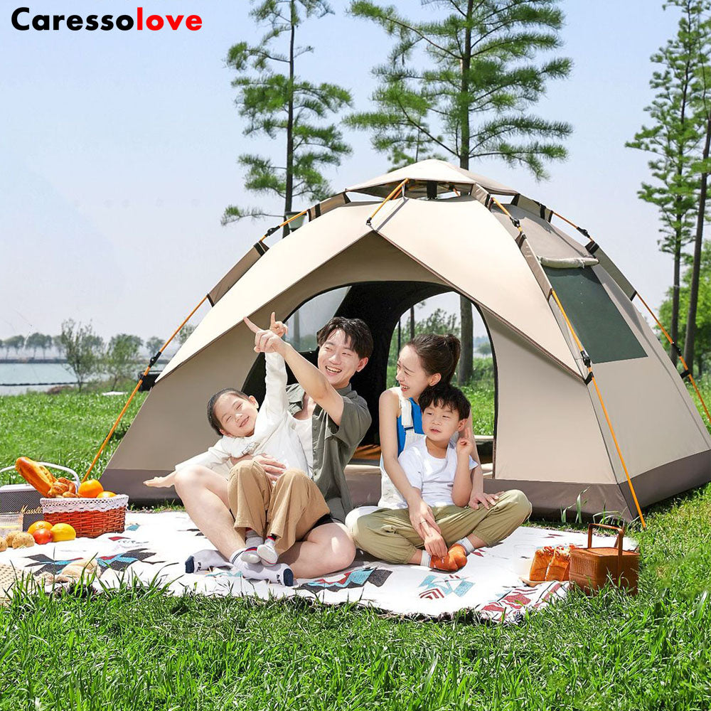 Caressolove Outdoor Self-driving Travel Camping Tent Automatic Quick-opening Tent ,Portable Lightweight Great For Trip, Hiking, Outing