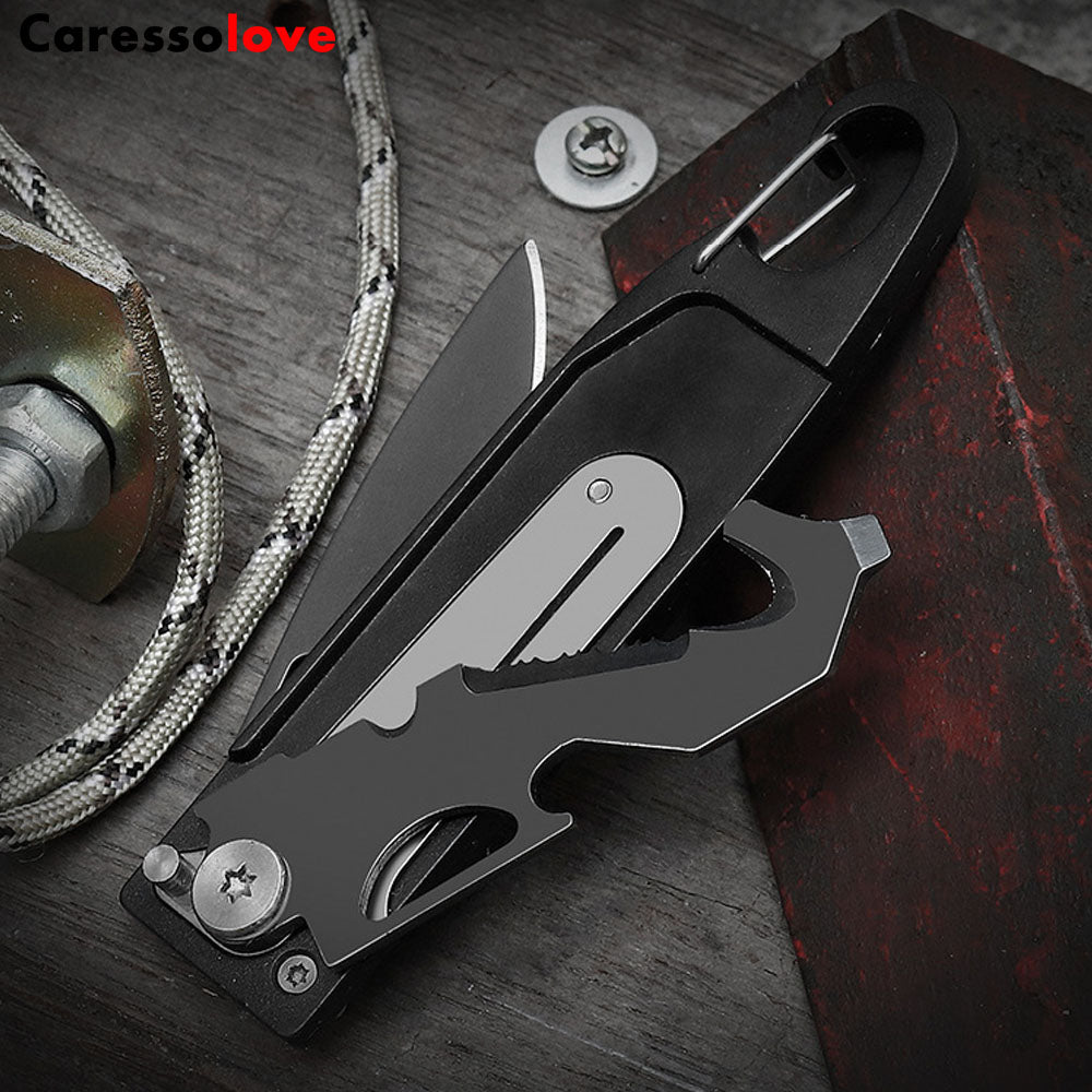 Caressolove Multifunctional Folding Pocket Knife, Everyday Carry And Outdoor Activities Multi Tool