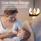 2 Ghost Campfire Night Light, Ghost Campfire Nightlight Halloween Flickering Light, Ghosts Campfire Flicker Flame Halloween Nightlight, 3D LED Campfire Ghost Marshmallows Night Light for US UK EU