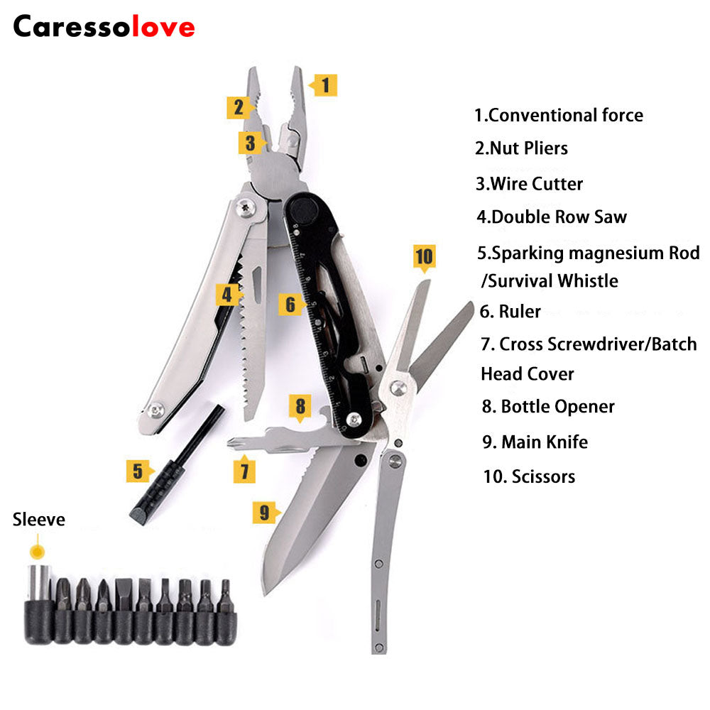 Caressolove Multifunctional Foldable And Detachable Tool Pliers Stainless Steel Pliers