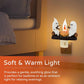 2 Ghost Campfire Night Light, Ghost Campfire Nightlight Halloween Flickering Light, Ghosts Campfire Flicker Flame Halloween Nightlight, 3D LED Campfire Ghost Marshmallows Night Light for US UK EU