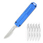 Caressolove Auto Utility Knife with 10pcs #23 Scalpel Blades, Retractable Box Cutter