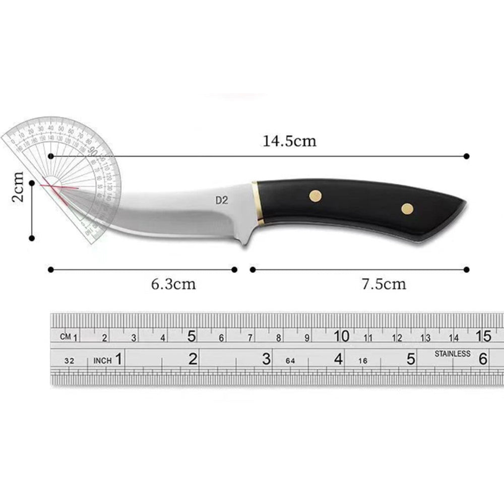 Caressolove Outdoor Survival Knife - Fixed Blade Knife with PMMA Sheath, Camping Emergency Tools - 14.5cm Stainless Steel Pocket Knife