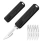 Caressolove Auto Utility Knife with 10pcs #23 Scalpel Blades, Retractable Box Cutter