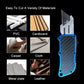 Caressolove Automatic Utility Knife, Blue Auto Retractable Box Cutter, Switch Blades Knife Push Button, Razor Blade Knife with 10PCS Blades